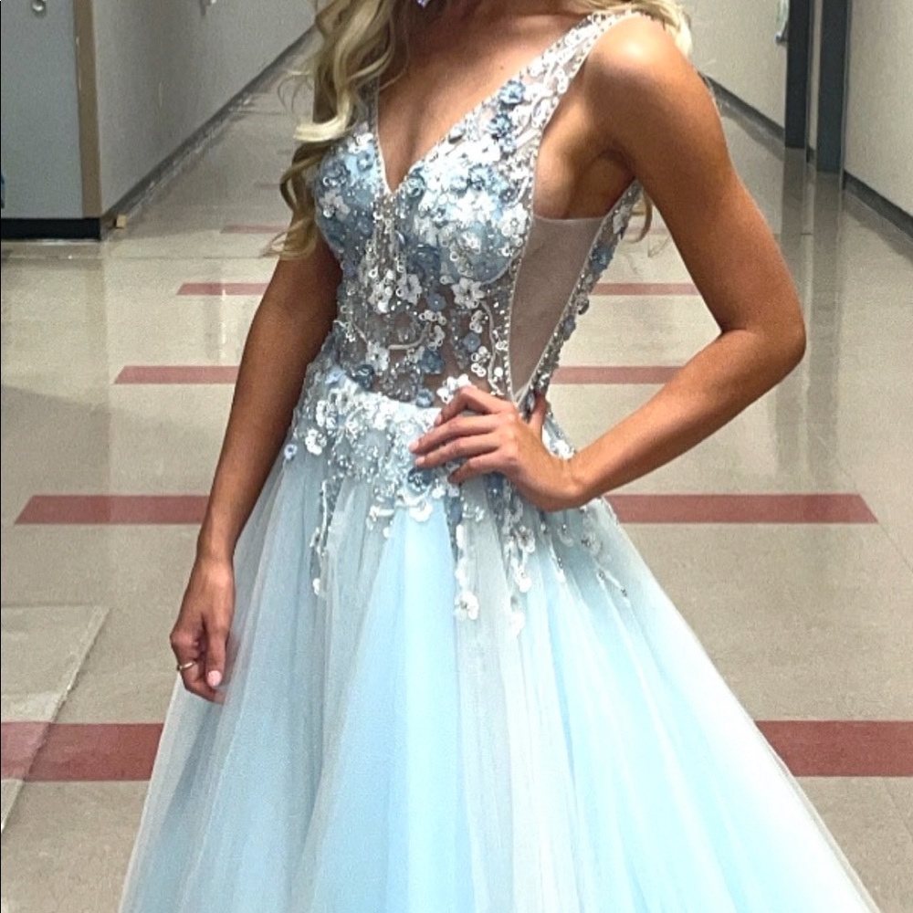 light blue Jovani Ballgown